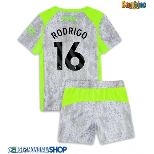 Maglie da calcio Manchester City Rodri Hernandez #16 Terza Maglia Bambino 2025-26 Manica Corta + Pantaloni corti)